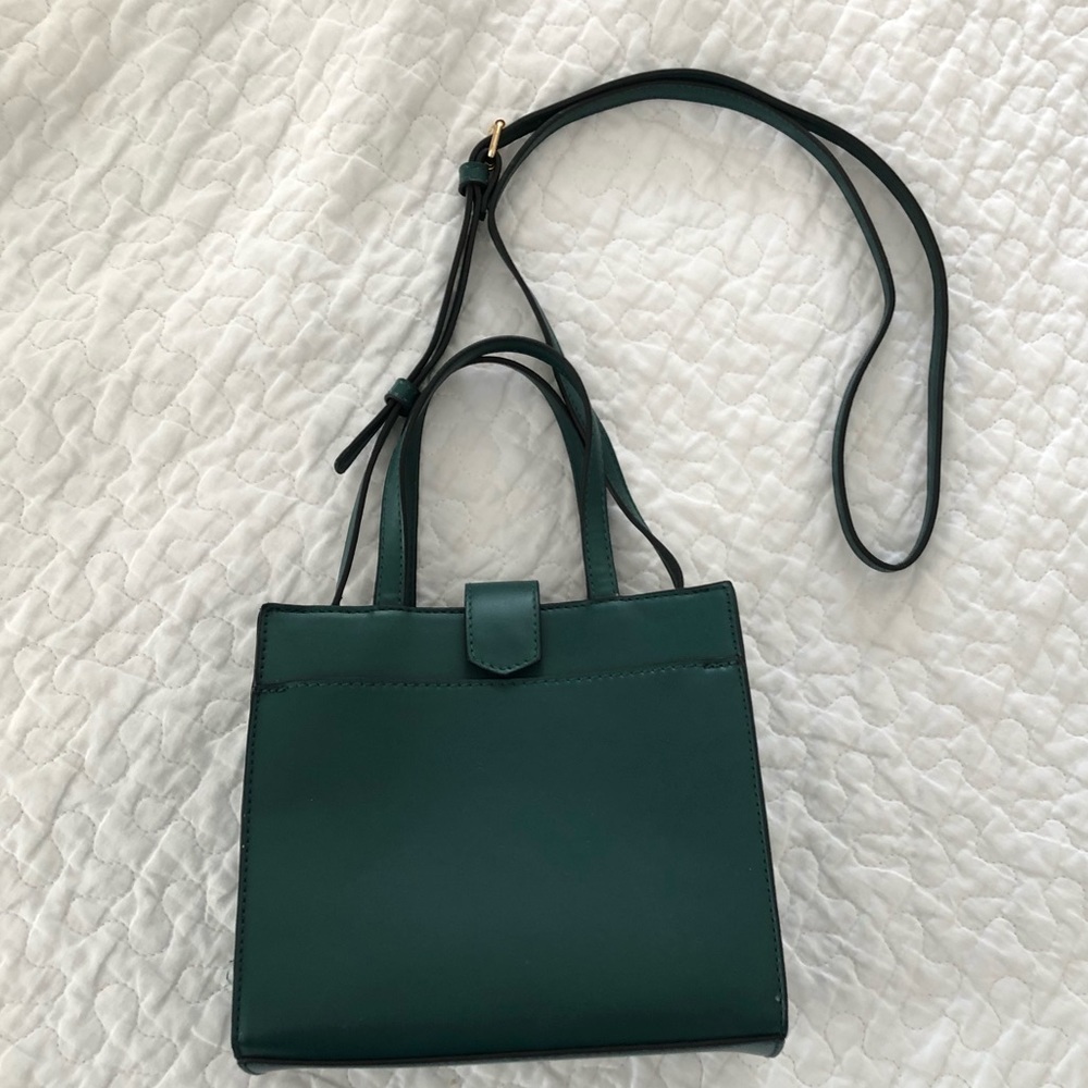 Hunter Green Square crossbody / handbag